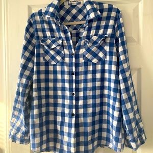 Blue Gingham Button Up